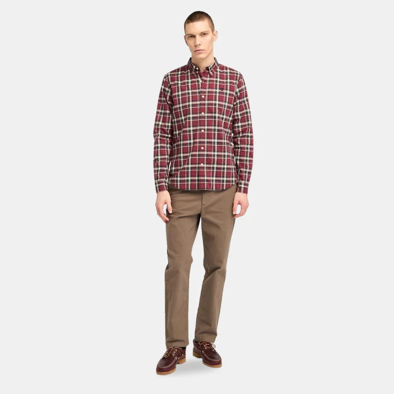 Timberland Men's Stretch Poplin Check Shirt