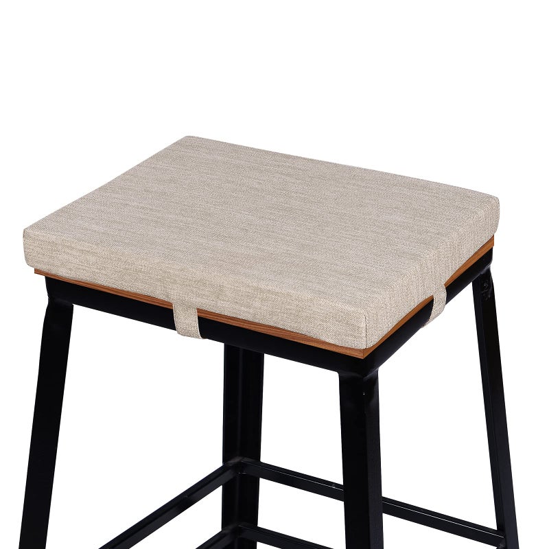 baibu Rectangle Bar Stool Cushions NonSlip Dining Chair Pads Kitchen Bench Stool Cushions with Machine Washable Cover  Only 1 Pad Beige 15711815in