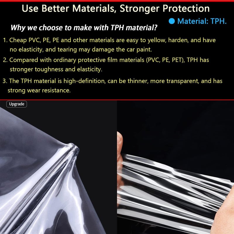 Voroly 10 PCS Car Door Handle Protector Universal Transparent Car Door Handles Cup Protector Car Door Scratch Protector Vinyl Films - Image 5