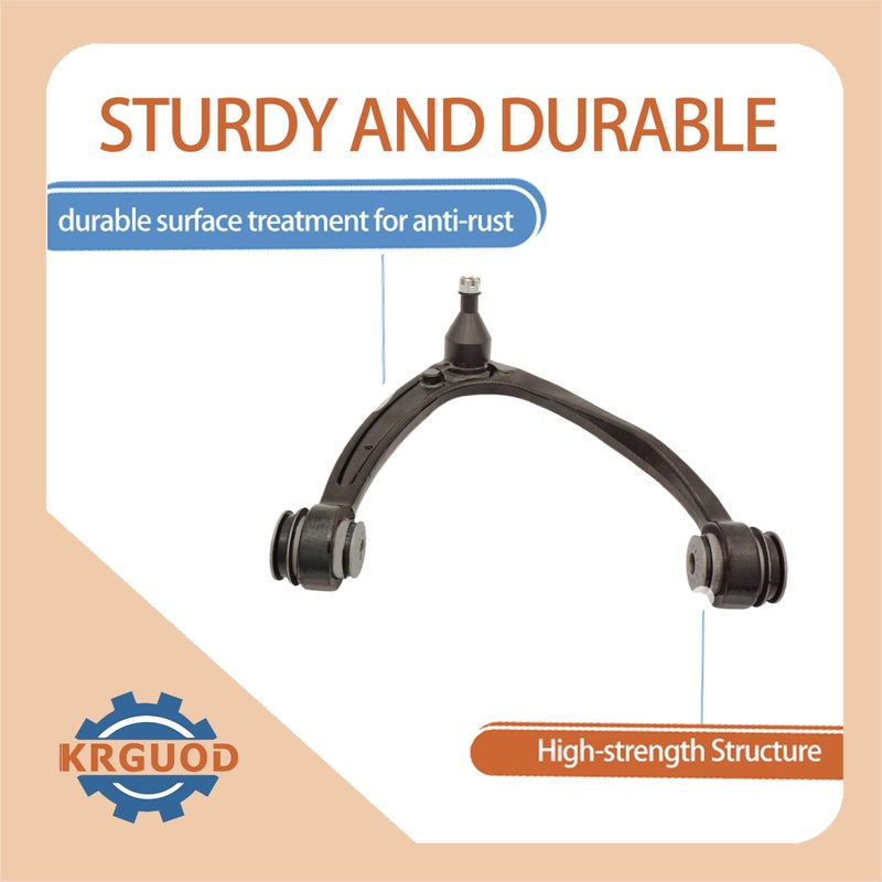 KRGUOD Front Upper Control Arm with Ball Joint Suspension Kit Fit for 2007-2016 GMC Sierra Chevrolet Silverado 1500 2007-2013 Suburban Avalanche Tahoe Escalade Yukon K80669 K80670 K6541-4pcs - Image 2