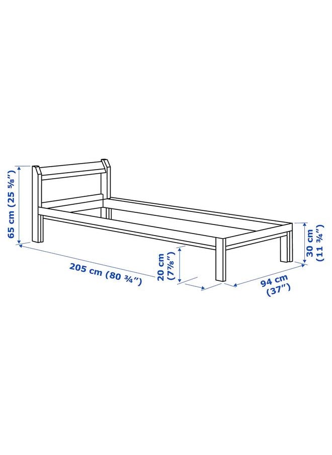 Bed Frame Pine/Luröy 90X200 Cm