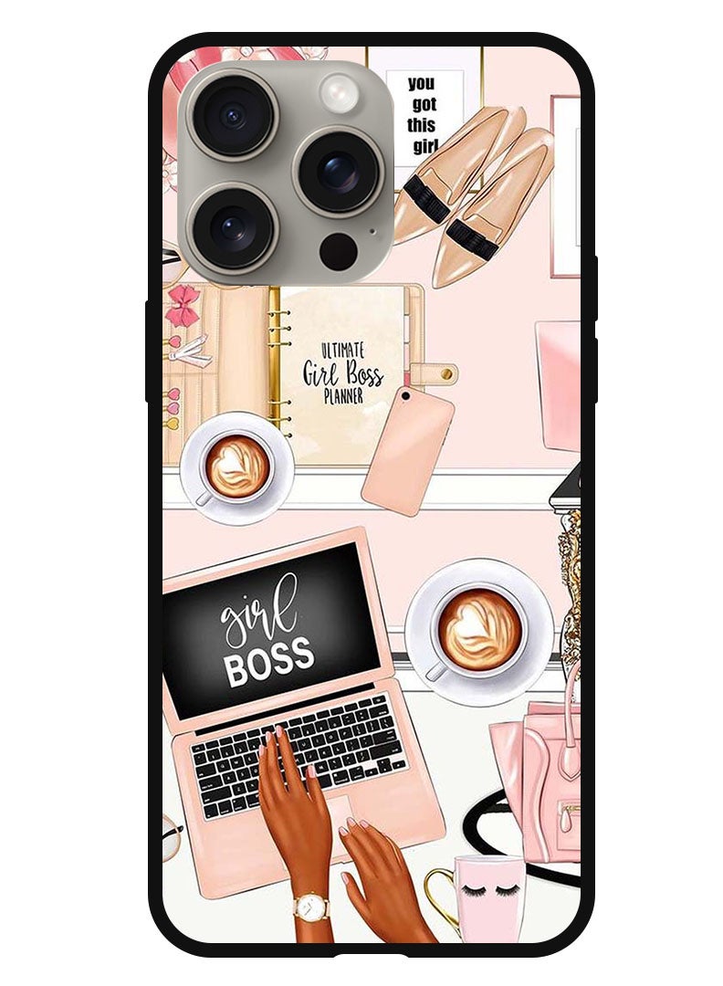 Theodor Protective Case Anti Scratch Shock Proof Bumper Cover For iPhone 15 Pro Girl Boss Item - Image 1