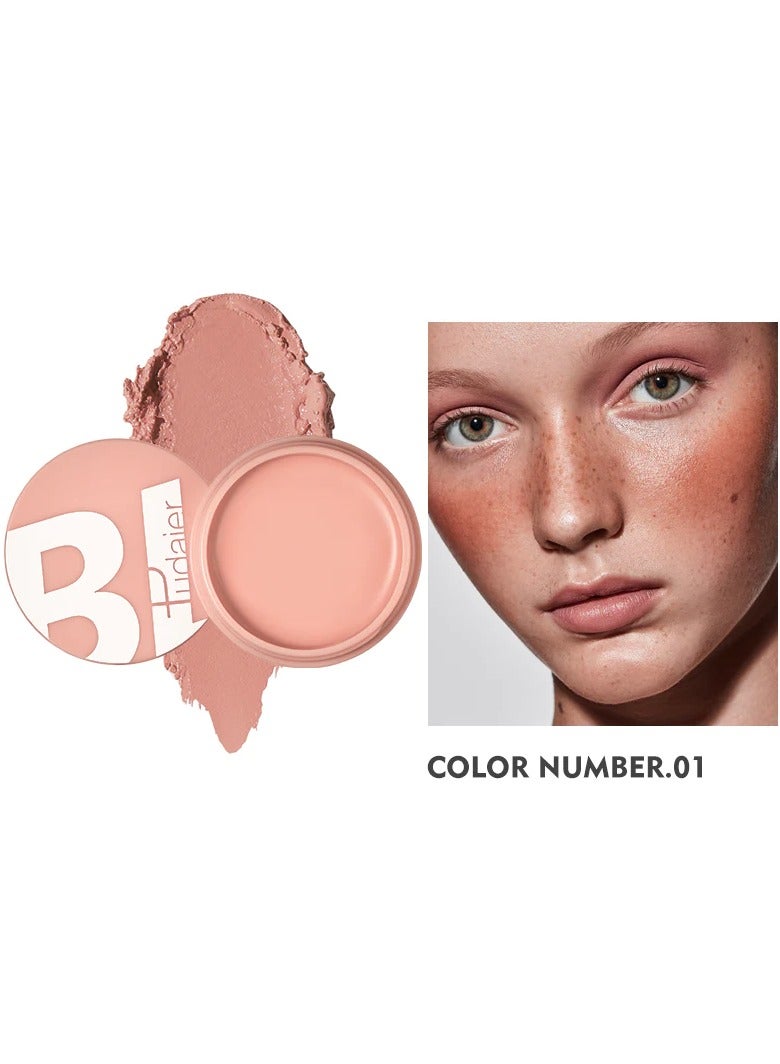 pudaier Blush Matte Face Blusher Long wearing Makeup Balm Waterproof Facial Nourishing Blush Cream Blush for Contours Cheeks Infused with Castor Oil and Vitamin E Ultra Pigmented Blush for Natural Glow 01 - Image 2