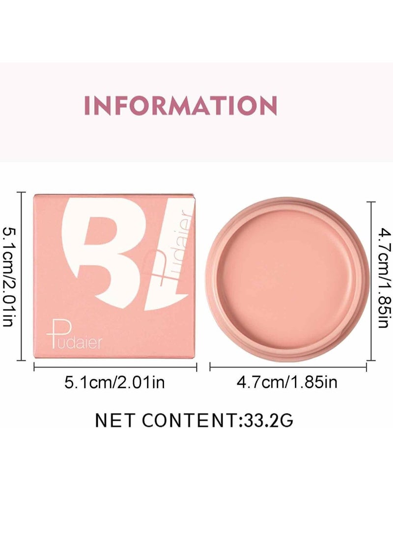 pudaier Blush Matte Face Blusher Long wearing Makeup Balm Waterproof Facial Nourishing Blush Cream Blush for Contours Cheeks Infused with Castor Oil and Vitamin E Ultra Pigmented Blush for Natural Glow 01 - Image 4