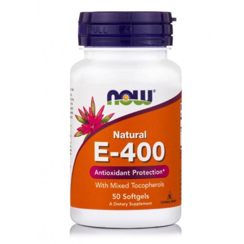 Now E-400 Vitamin E 400IU Antioxidant Softgel For Immune & Heart Support, Pack of 50's - Image 1
