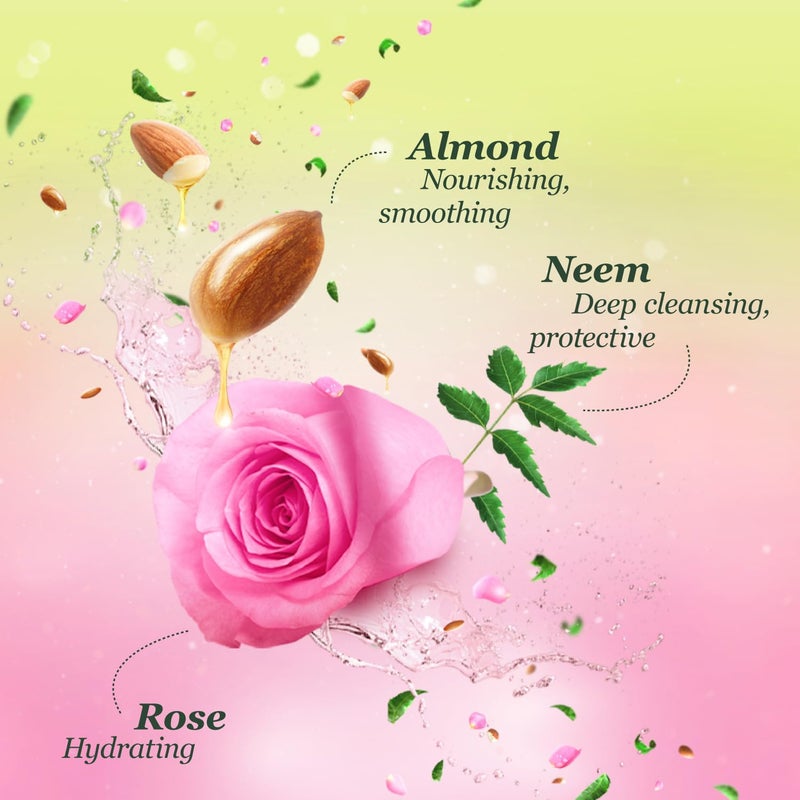 Margo Neem Naturals Soap with Goodness of 1000 Neem Leaves 100gm X Pack of 5 Enriched With Almond Oil Rose Soap for Clear Radiant Skin 100GM X 5 - Image 4