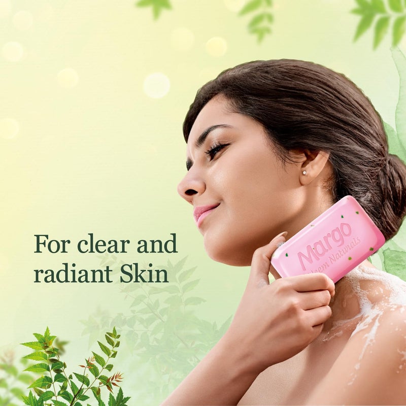 Margo Neem Naturals Soap with Goodness of 1000 Neem Leaves 100gm X Pack of 5 Enriched With Almond Oil Rose Soap for Clear Radiant Skin 100GM X 5 - Image 5