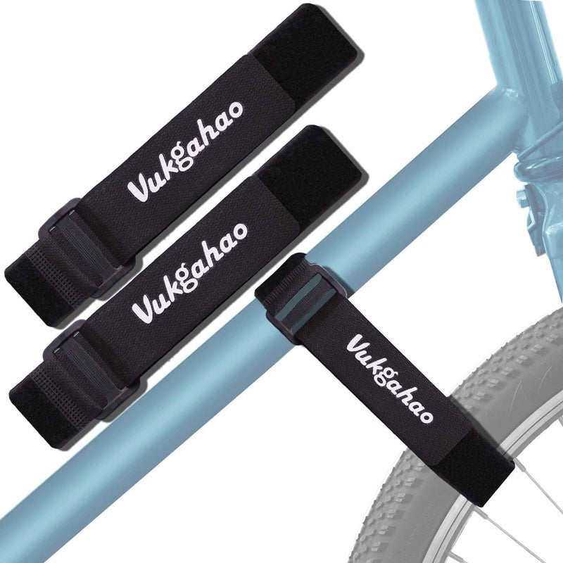 Vukgahao Bike Straps Bicycles Wheel Stabilizer Straps for Car Bike Rack/SUV Trunk Bike Rack, Versatile Adjustable Hook & Loop Straps Tie Downs Bike Stabilizer Straps (32"x1.5"x) Black - Image 1