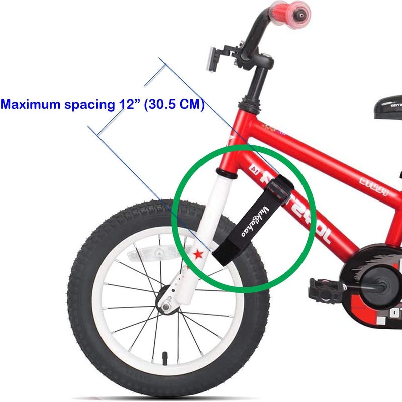 Vukgahao Bike Straps Bicycles Wheel Stabilizer Straps for Car Bike Rack/SUV Trunk Bike Rack, Versatile Adjustable Hook & Loop Straps Tie Downs Bike Stabilizer Straps (32"x1.5"x) Black - Image 2