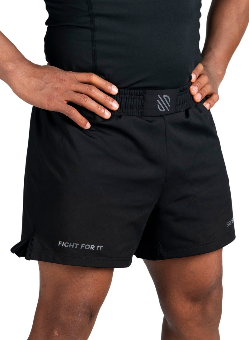Sanabul  Sanabul Model Zero 5 Fight MMA Shorts for Men, BLACKCHARCOAL SMALL | Boxing Fight Grappling Muay Thai Kickboxing Jiu Jitsu Bjj Shorts - Image 1