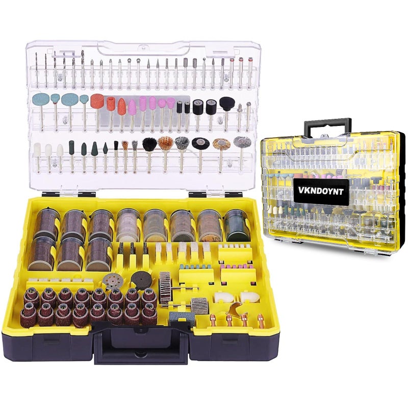 Vkndoynt 544-Piece Rotary Tool Accessories Kit, Universal Rotary Tool Bits for Easy Drilling, Cutting, Grinding, Sanding, Sharpening, Carving and Polishing, with Carrying Case - Image 1