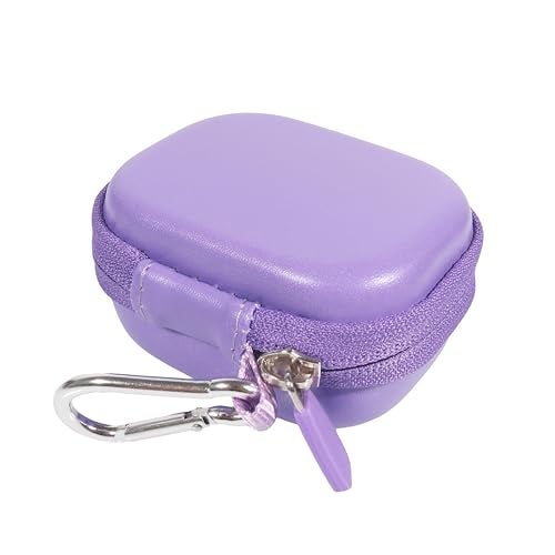 CaseSack Case for TAGRY X08 Bluetooth Headphones True Wireless Earbuds 60H, mesh Pocket for Charge Cable (Purple) - Image 5