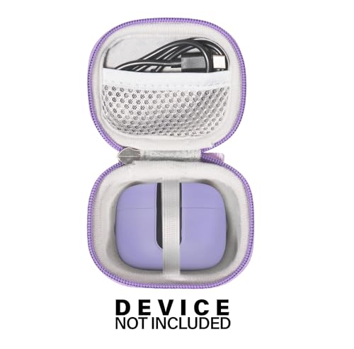 CaseSack Case for TAGRY X08 Bluetooth Headphones True Wireless Earbuds 60H, mesh Pocket for Charge Cable (Purple) - Image 3
