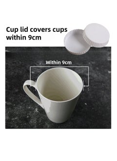 NOVOLAN NOVOLAN Disposable Cup Lid, 150-Pack Absorbent and Heat-Resistant Paper Cup Covers, Dust & Dirt Preventive Drink Lids, Coffee Cup Covers for Home Kitchen, Cafés, Parties, for Hot & Cold Beverages 9cm  - Image 3