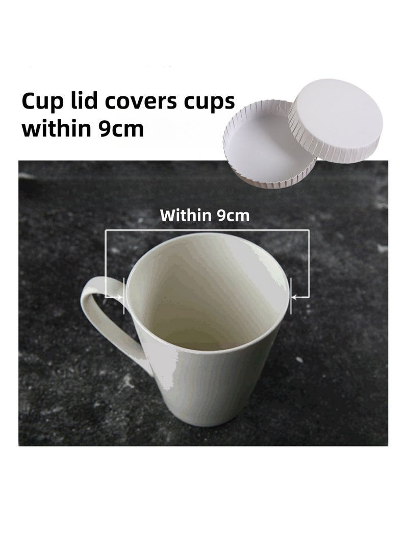 NOVOLAN Disposable Cup Lid, 150-Pack Absorbent and Heat-Resistant Paper Cup Covers, Dust & Dirt Preventive Drink Lids, Coffee Cup Covers for Home Kitchen, Cafés, Parties, for Hot & Cold Beverages 9cm - Image 3