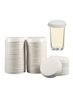 NOVOLAN NOVOLAN Disposable Cup Lid, 150-Pack Absorbent and Heat-Resistant Paper Cup Covers, Dust & Dirt Preventive Drink Lids, Coffee Cup Covers for Home Kitchen, Cafés, Parties, for Hot & Cold Beverages 9cm  - Image 1