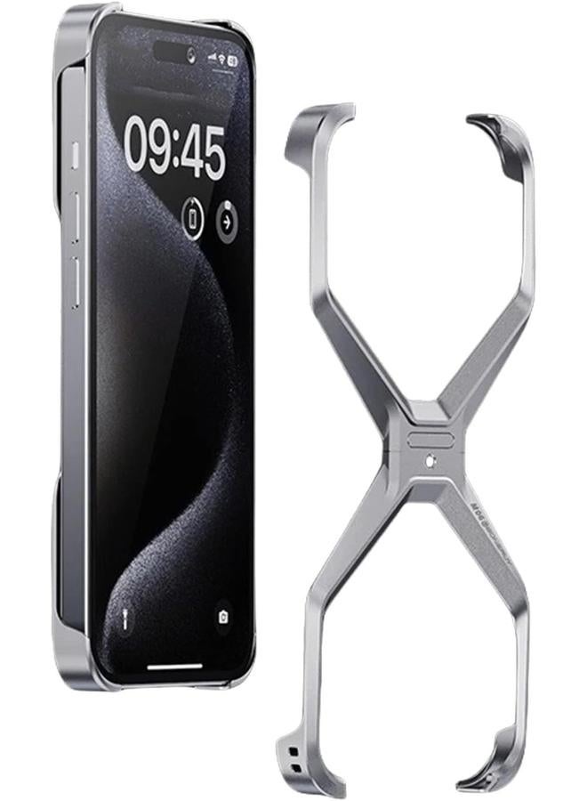 إيروريكس جراب بدون إطار لهاتف Iphone 15 Pro Max جراب من الألومنيوم الفضائي، جراب iPhone بسيط، جراب تبديد الحرارة، جراب معدني لهاتف iPhone، جراب هاتف بدون إطار، جراب iPhone خفيف الوزن، جراب iPhone نحيف - Image 1