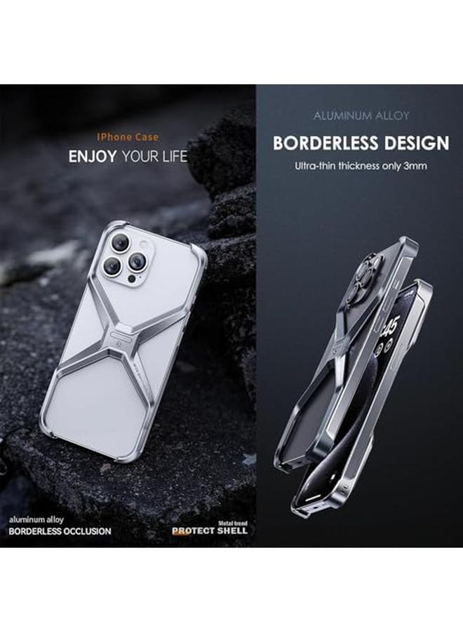 إيروريكس جراب بدون إطار لهاتف Iphone 15 Pro Max جراب من الألومنيوم الفضائي، جراب iPhone بسيط، جراب تبديد الحرارة، جراب معدني لهاتف iPhone، جراب هاتف بدون إطار، جراب iPhone خفيف الوزن، جراب iPhone نحيف - Image 3