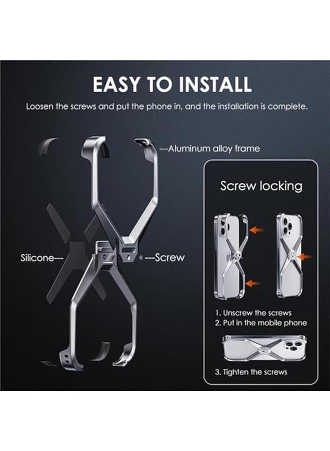 إيروريكس جراب بدون إطار لهاتف Iphone 15 Pro Max جراب من الألومنيوم الفضائي، جراب iPhone بسيط، جراب تبديد الحرارة، جراب معدني لهاتف iPhone، جراب هاتف بدون إطار، جراب iPhone خفيف الوزن، جراب iPhone نحيف - Image 4