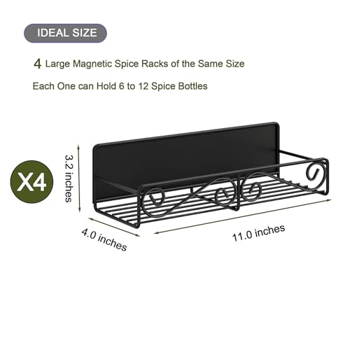 Hoopoton 4 Pack Magnetic Spice Rack for Refrigerator - Image 3