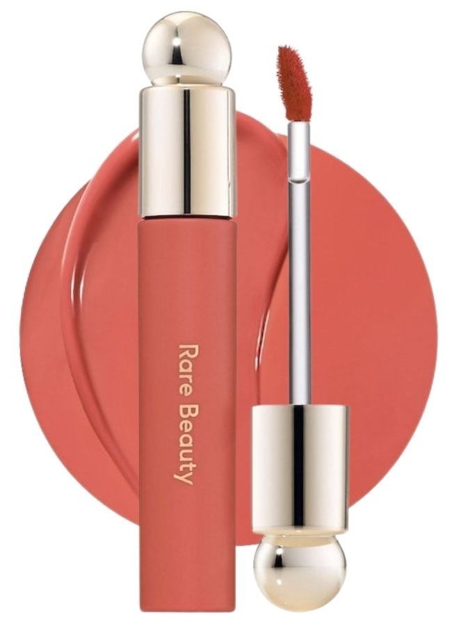 Rare Beauty "Rare Beauty by Selena Gomez Soft Pinch Tinted Lip Oil Stain - Joy (Muted Peach, 3ml) - Hydrating, Lightweight, and Long-Lasting Lip Tint with a Glossy Finish"  - Image 1