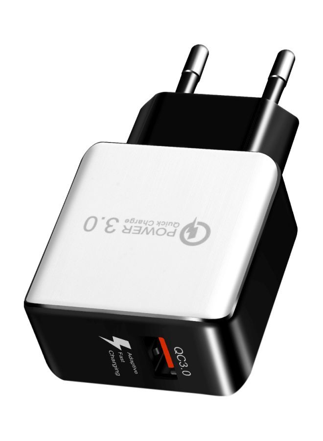 نيبمينينت شاحن سريع بمنفذ 3.0 بمقبس أوروبي أبيض/ أسود - Image 1