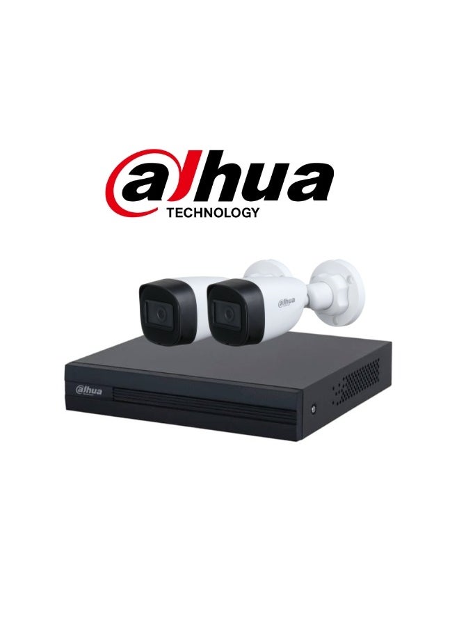 Dahua - 2PCS Analog DAHUA Outdoor  Camera Kit 5MP - Image 1