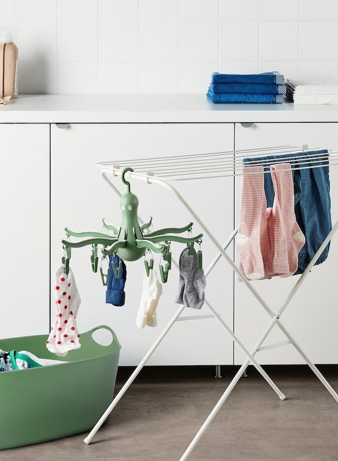 Hanging rack with 16 clips for clothes, socks, underwear, children's clothes and other small items, multi-color - Image 5