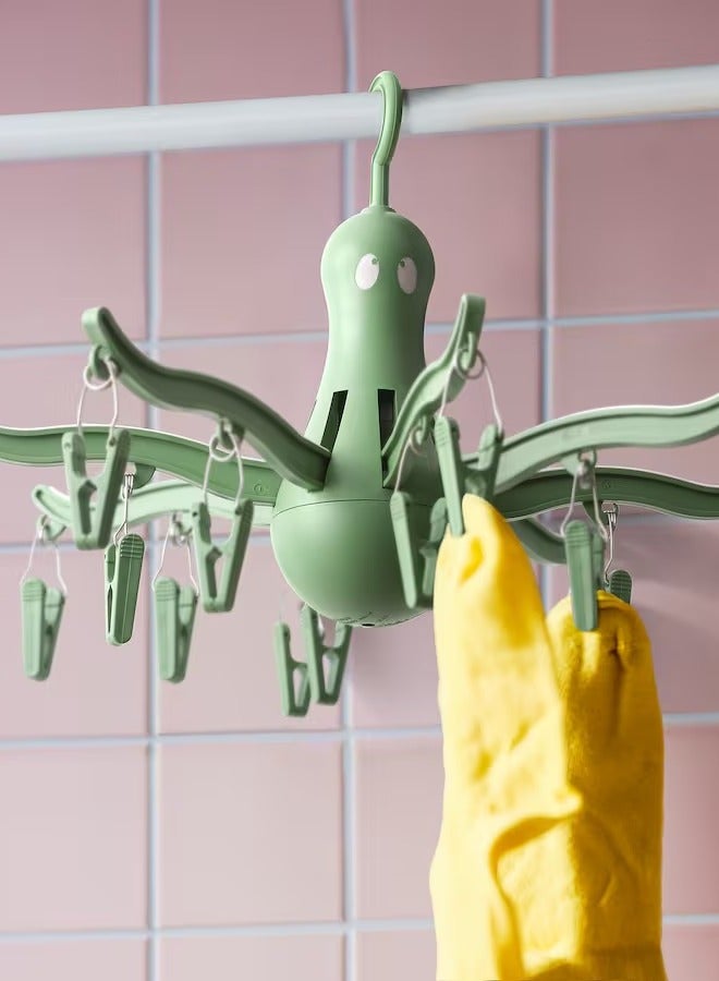 Hanging rack with 16 clips for clothes, socks, underwear, children's clothes and other small items, multi-color - Image 4