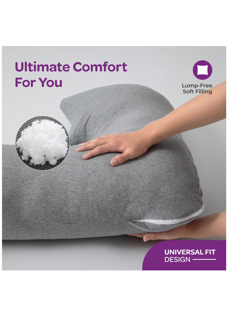 Moon وسادة الحمل العضوية على شكل J من MOON - رمادي فاتح - Image 2