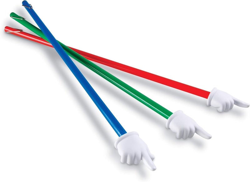 Learning Resources 24-Inch Hand Pointers Set of 3 - Colorful Classroom Presentation Tools for Teachers - Image 2