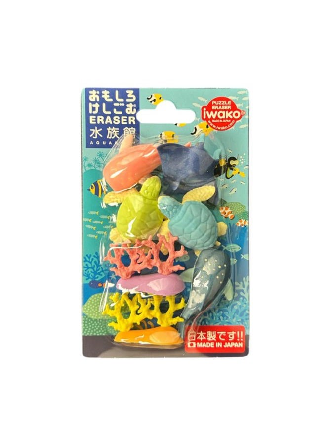Iwako Deep Sea Animals Turtle Shark Stingray Coral Reef Japanese Erasers 3873 - Image 3