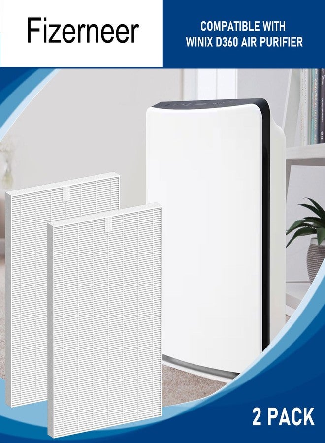 Fizerneer D360 Ture HEPA Replacement Filter Compatible with Winix D360 Air Cleaner Purifier, Item Number 1712-0101-02, 2 Ture HEPA Filter Only - Image 4