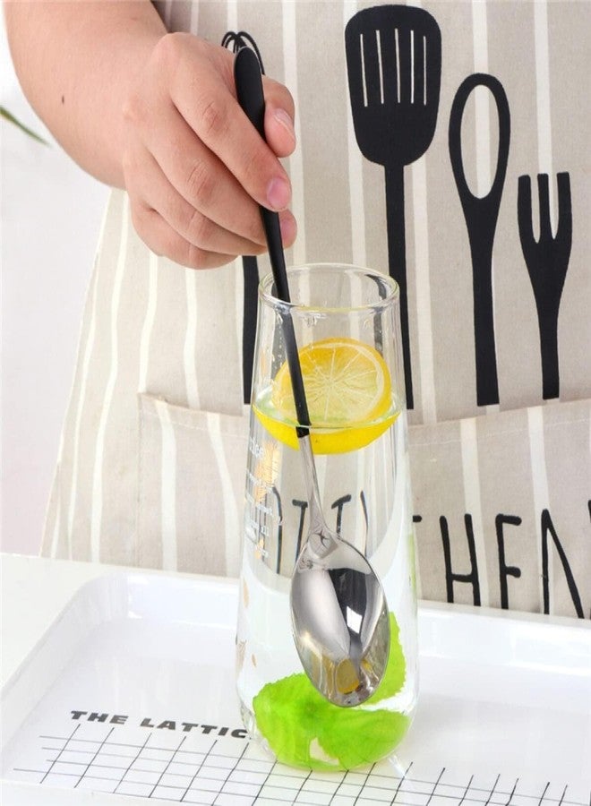 KESESU Soup Spoons Stainless Steel 304 Korean Spoons, Round Head Soup Spoons, Table Spoons Dinnerware Tableware Utensils Flatware Cutlery Dinner Metal Spoons 6.3 in (Mix-2) - Image 5