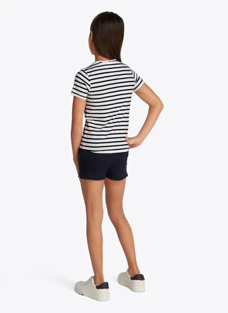 TOMMY HILFIGER Kids Stripe Crew Neck T-Shirt & Shorts Set