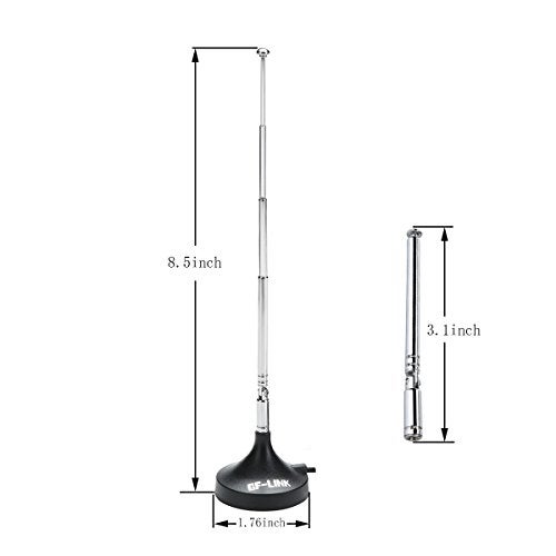CHHLIUT Magnetic FM Car Antenna AM FM Telescoping Antenna Car Radio Truck with Magnetic Base - Image 2