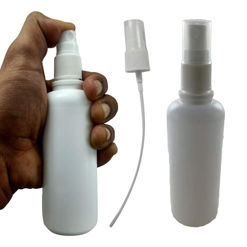 DIY Crafts Pack of 3 Pcs White Empty Refillable Fine Mist Spray Bottle 100 ML White Color Pack of 5 Pcs Kitche Pack of 3 Pcs White - Image 1