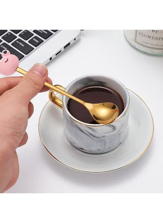 Two sets of dessert and coffee spoons - a set of 12 stainless steel coffee and dessert spoons - elegant and varied designs suitable for fruits, cakes, coffee, ice cream, and hot beverages | Product code: 295 - Image 5