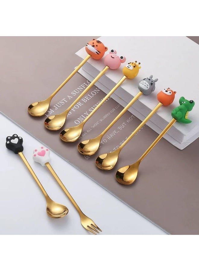 Two sets of dessert and coffee spoons - a set of 12 stainless steel coffee and dessert spoons - elegant and varied designs suitable for fruits, cakes, coffee, ice cream, and hot beverages | Product code: 295 - Image 3