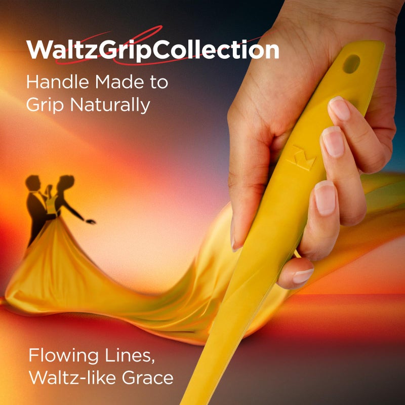 Kitchen Mama WaltzGrip Platinum Silicone Basting Pastry Brush: Set of 2 Heat-Resistant Brushes Utensils for Cooking, Baking, Grilling, Barbecue, and Spreading Oil, Butter, Egg (Yellow) - Image 2
