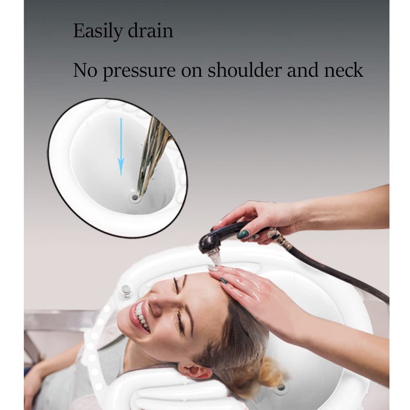 Peaoop Portable Inflatable Shampoo Basin for Bedridden, Handicapped, Seniors - With Air Pump, Hair Washing Tray for Home, Hospitals, Salons - Image 5