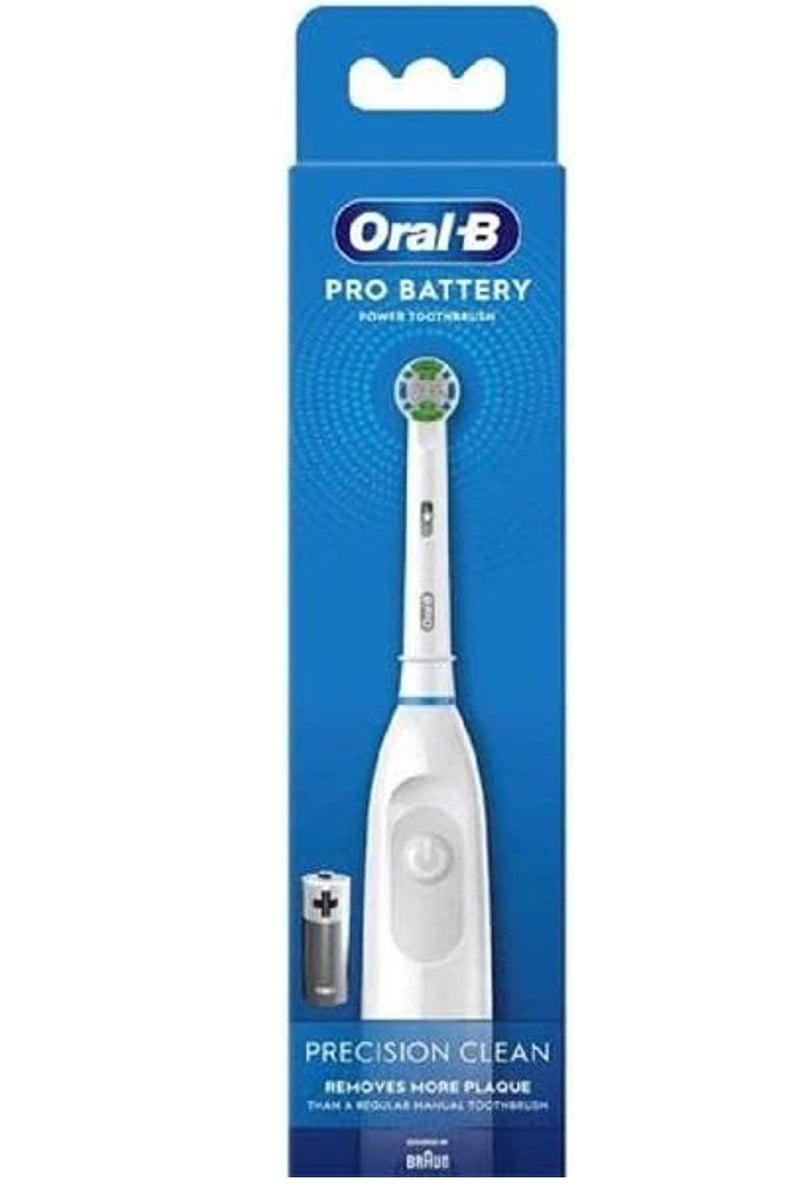 Oral-B PRO Battery Powered Toothbrush Precision Clean - White - Image 1