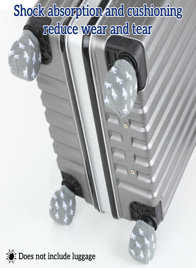 YQQYG مجموعة YQQYG من 8 أغطية لعجلات الأمتعة، تمنع اتساخ أرضية صندوق الأمتعة وتحافظ على نظافتها، حقيبة متعددة الاستخدامات - Image 3