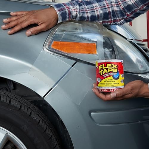 Flex Tape Original Thick Flexible Rubberized Waterproof Tape Seal and Patch Leaks Works Underwater Indoor Outdoor Home RV Roof Plumbing and Pool Repairs Clear 4 in x 5 ft Pack of 1 - Image 3