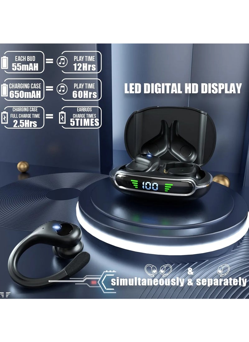 Generic - Waterproof Wireless Earbuds with Microphone and LED Display - Image 1