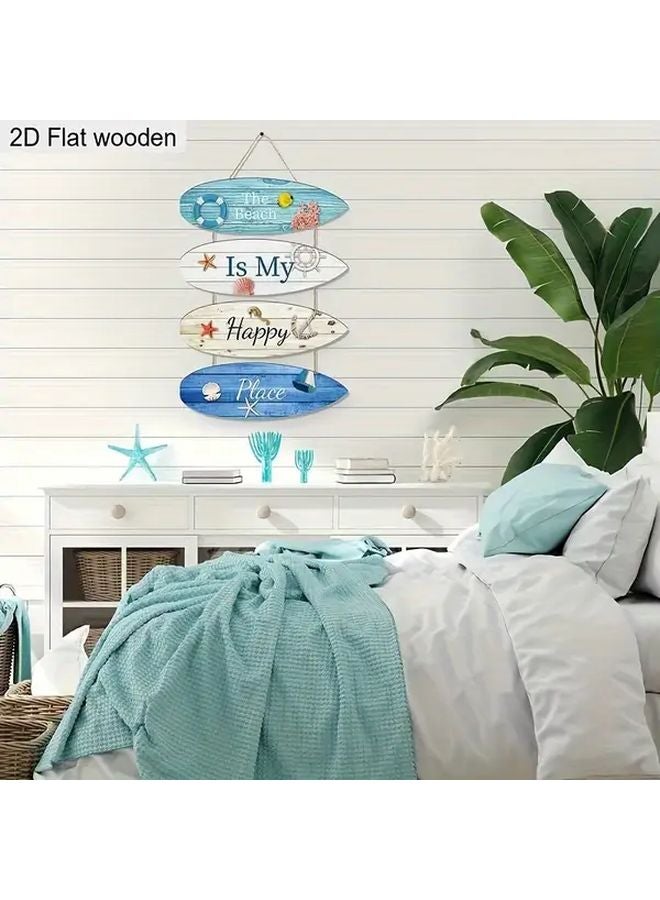 Wooden Beach Theme Hanging Door Sign Home Decor For Living Room Bedroom Outdoor - Image 4