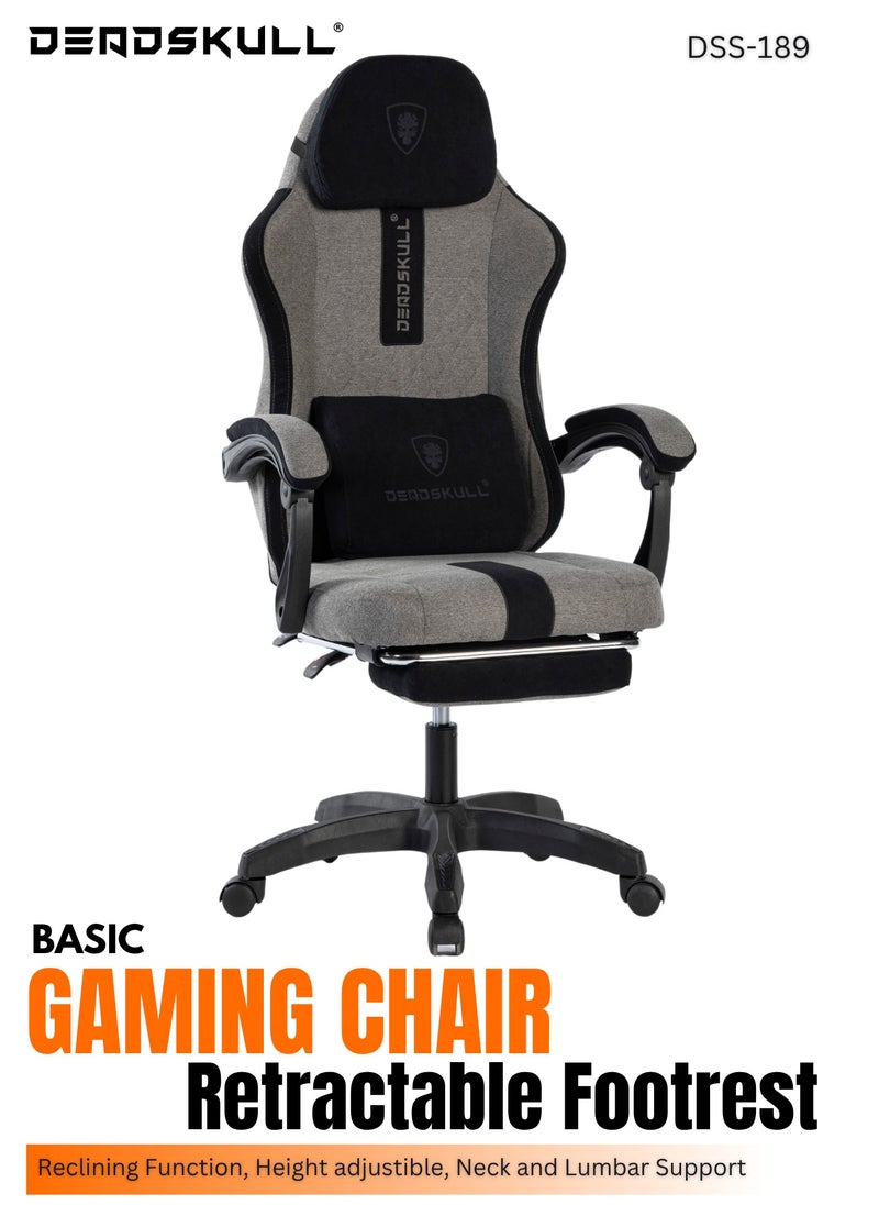 DEADSKULL Elite Gaming Chair  High-Back Comfort with Retractable Footrest & Ergonomic Support | Designed for eSports & Office Excellence DSS189  - Image 1