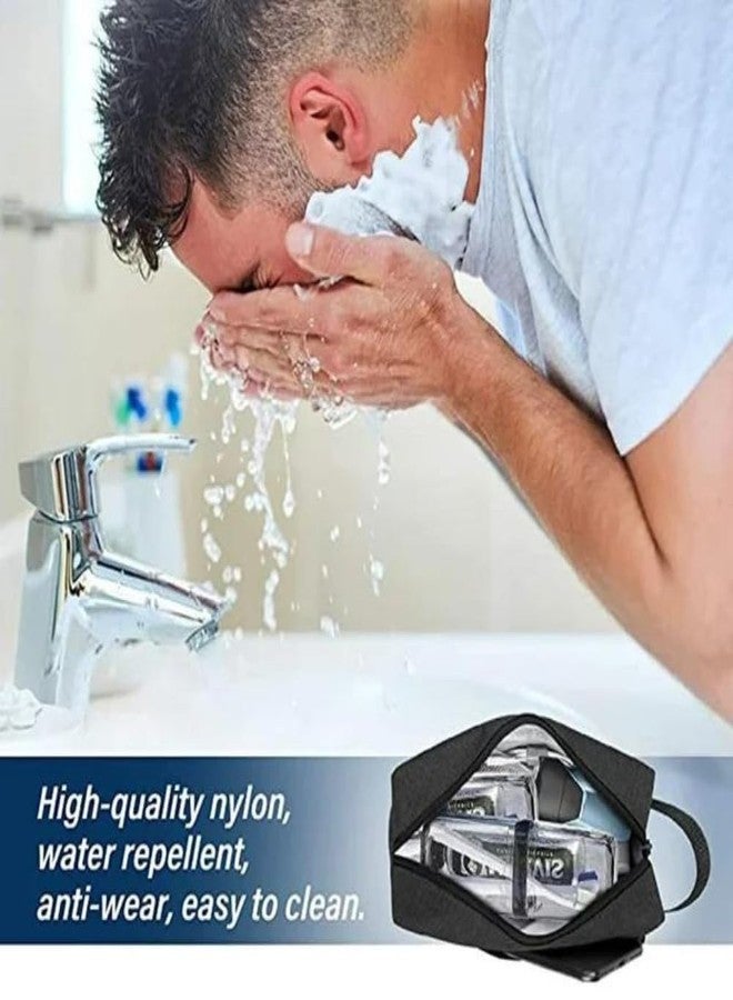 FUOCO Toiletry Bag for Men Women Packing Cubes Travel Organizer Pouch Water-Resistant Shaving Bag Medicine Pouch Cosmetics Brushes Tool Bag for Travelling Essentials Bags with Handle - Image 3