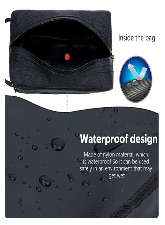 FUOCO Toiletry Bag for Men Women Packing Cubes Travel Organizer Pouch Water-Resistant Shaving Bag Medicine Pouch Cosmetics Brushes Tool Bag for Travelling Essentials Bags with Handle - Image 2