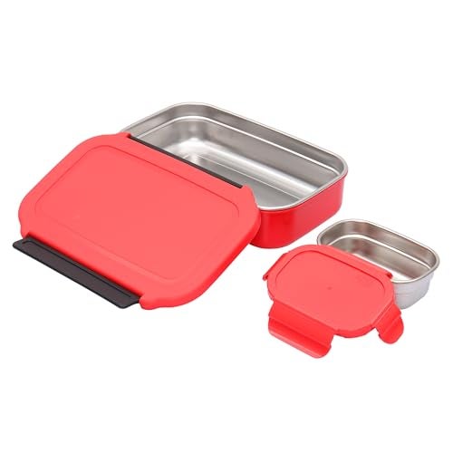 Jaypee Plus Insta Inner Stainless Steel Lunch Box for School Kids|Suitable for Office & Picnic |Spillproof with Silicon Seal |Food Grade | BPA Free, Red,900 ml - Image 4